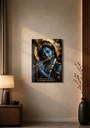 Divine Krishna Golden Halo Acrylic Wall Art | Premium Glossy A3 Wall Decor (29.7 × 42 cm) - 113