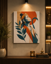 Modern Lord Hanuman Canvas Wall Art (16x20 Inch) - 005