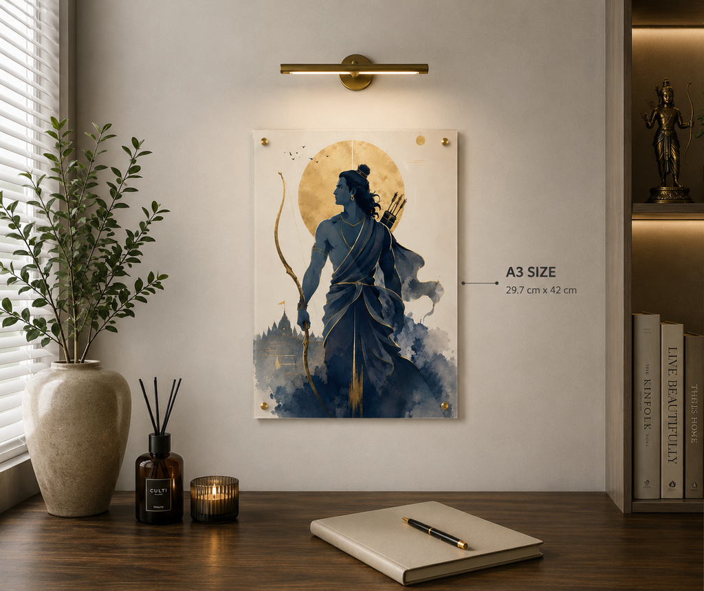 Premium Lord Rama Acrylic Wall Art (A3) - 020