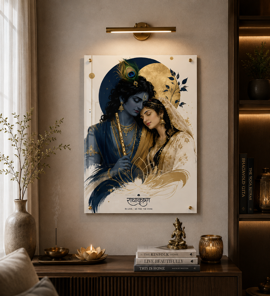 Premium Radha Krishna Acrylic Wall Art (A3) - 022