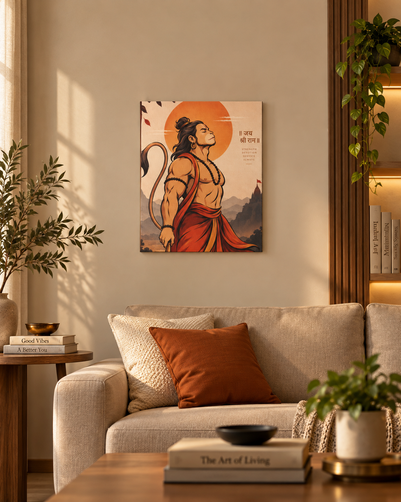Mahabali Hanuman Canvas | 16×20 Inch - X03