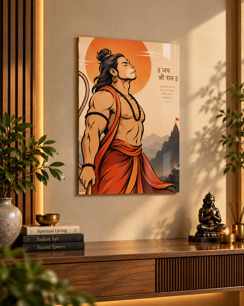 Mahabali Hanuman A3 Acrylic Wall Art - X04