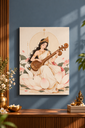 Divine Saraswati | 16×20 Premium Canvas - X102