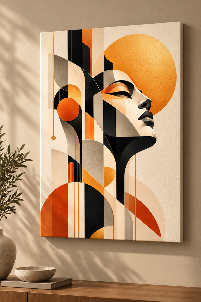 Solara | Geometric Muse Canvas Wall Art - X02 (Medium (11.7X16.5 inch))