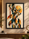 Wild Majesty | Abstract Stag Framed Wall Art - X04