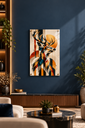 Golden Wild | Abstract Stag Acrylic Wall Art - X06