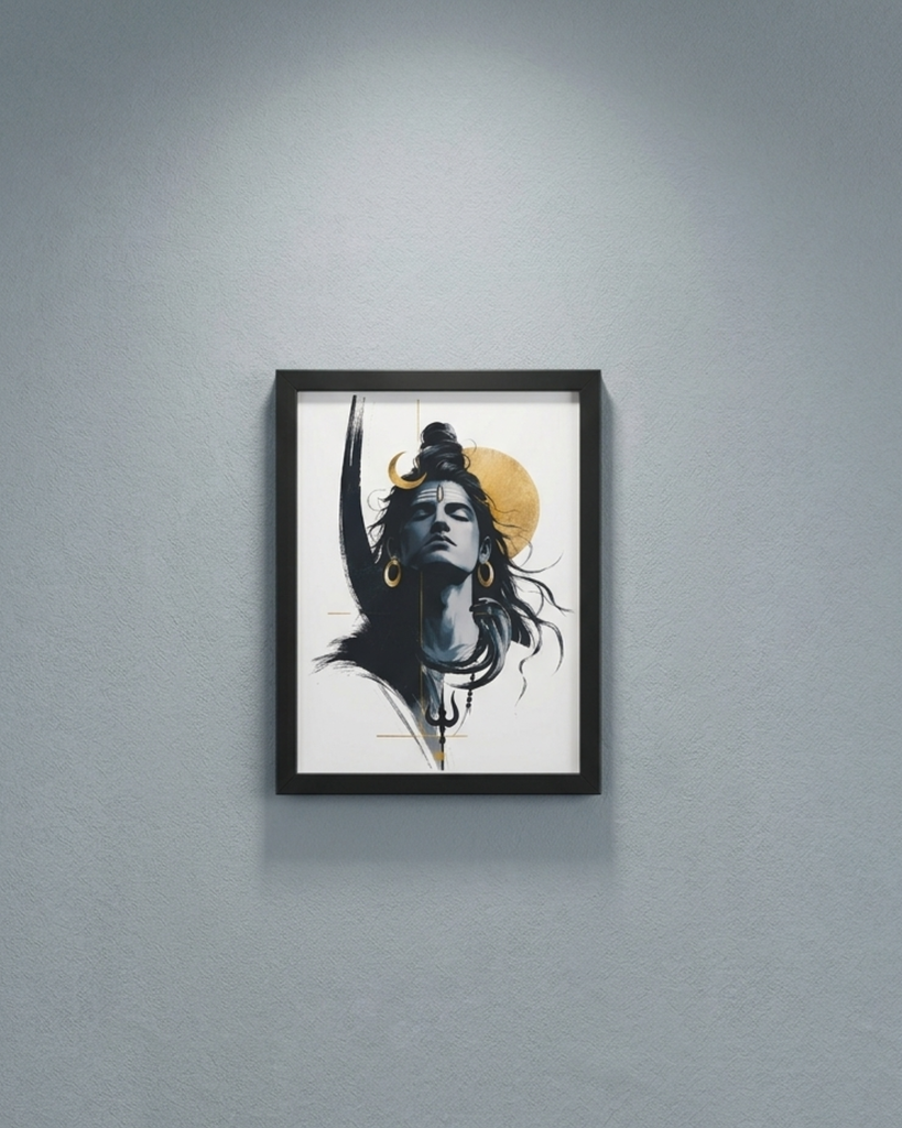 Load Shiva | The Eternal Silence A4-sized Framed Poster - 788